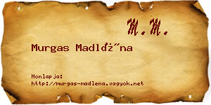 Murgas Madléna névjegykártya